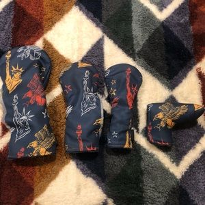 Ogio “In Golf We Trust” Patriotic Headcover set - Driver, 3 Wood, Hybrid, Putter